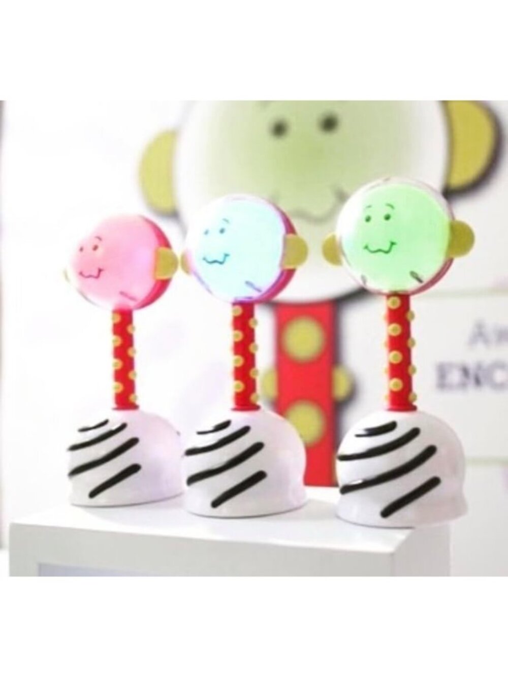 Light-Up Developmental Rattle Toy - Color Changing, Textured Grasping, Mirror - Picture 8 of 9
